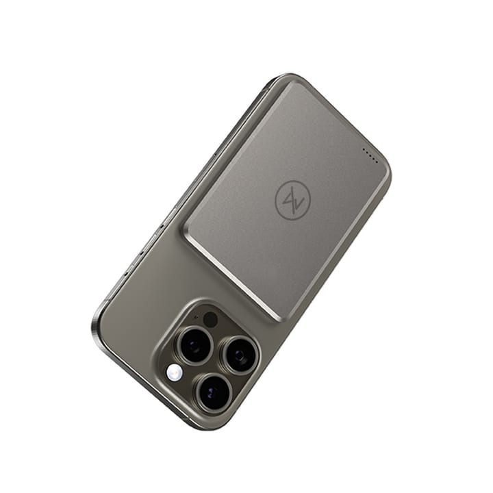 Max & Max Magnetic Slim Power Bank 5K mAh -Natural Titanium