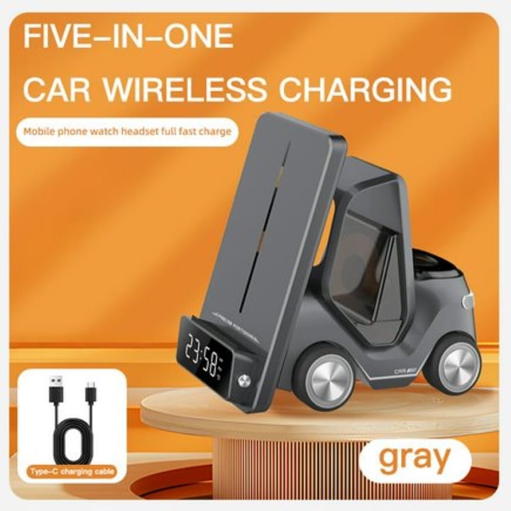 Max & Max Smart Desktop Multifunctional Wireless Charging Stand Grey