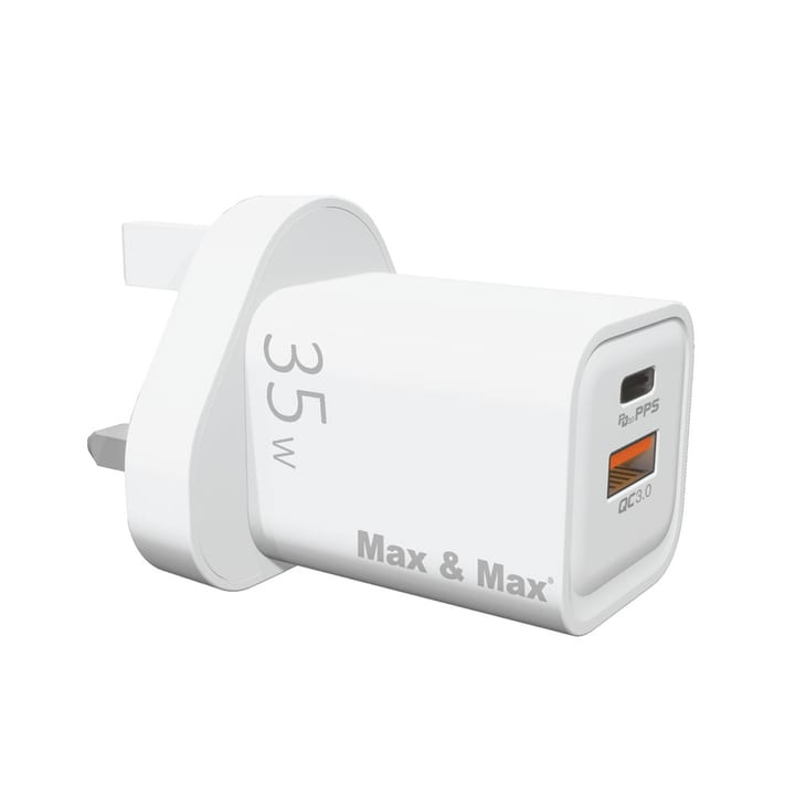 Max & Max GaN Dual port charger 35Watts White