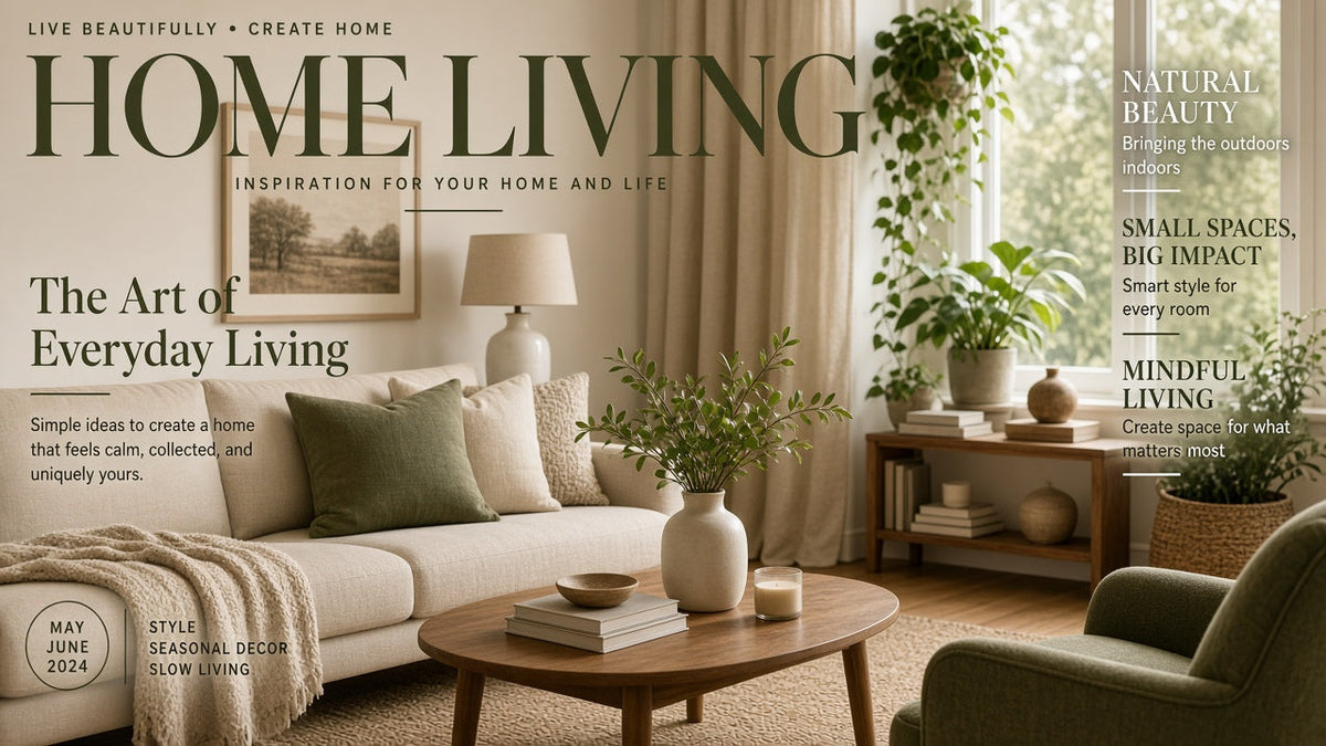 Editorial abstract home living room upgrade cover