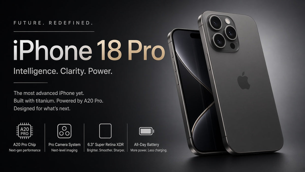Editorial abstract smartphone cover for iPhone 18 Pro UAE guide