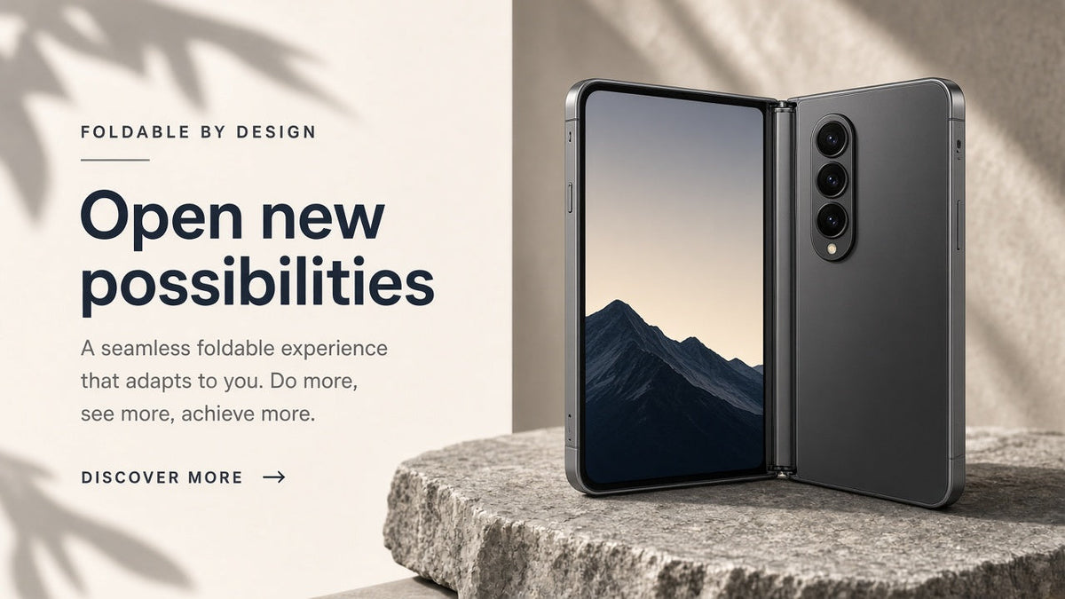 Editorial abstract foldable phone cover for Galaxy Z Fold7 guide