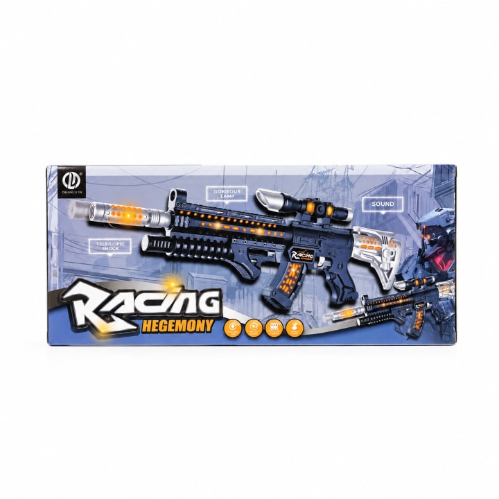 Kids Electronic Toy Blaster Rifle with LED Lights, Sound Effects and Scope