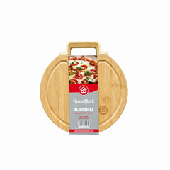 HouseMart Bambu Round Cutting Board with Carry Handle