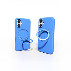 Max & Max iPhone 16 Plus 360 Rotating Liquid Silicone Case with MagSafe - Blue