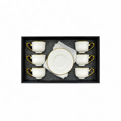 Gold Trim Tea Cup and Saucer Set