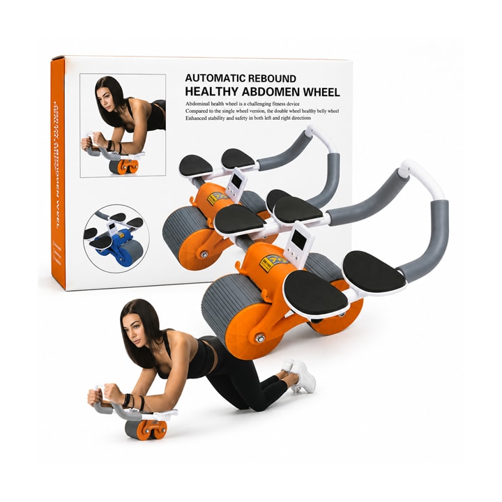 Automatic Rebound Abdominal Wheel with Elbow Support