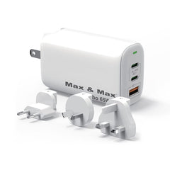 Max & Max Smart Premium 3 Port 65 Watt GaN Wall Charger