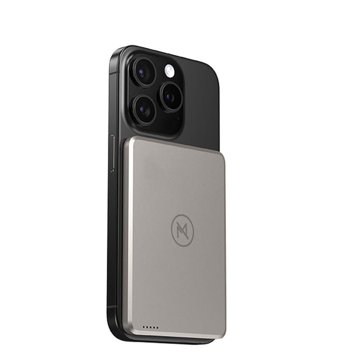 Max & Max Magnetic Slim Power Bank 5K mAh -Natural Titanium