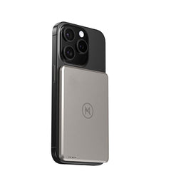 Max & Max Magnetic Slim Power Bank 5K mAh -Natural Titanium