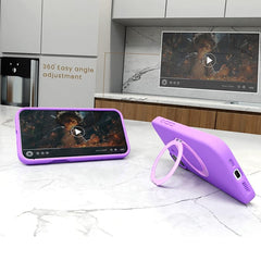 Max & Max iPhone 16 Plus 360 Rotating Liquid Silicone Case with MagSafe - Pink