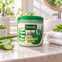Biowash Aloe Vera Face & Body Scrub – Exfoliating Skin Cleanser (Orignal)