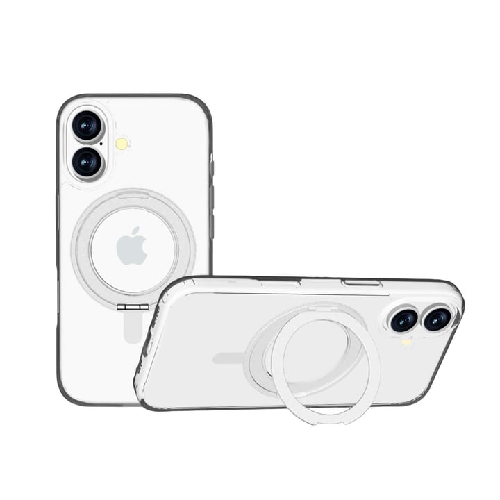 Max & Max iPhone 16 Plus 360 Rotating Clear Case with Magsafe